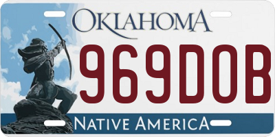 OK license plate 969DOB