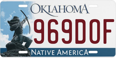 OK license plate 969DOF