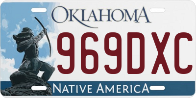 OK license plate 969DXC