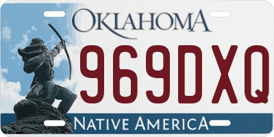OK license plate 969DXQ