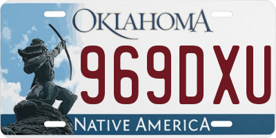 OK license plate 969DXU