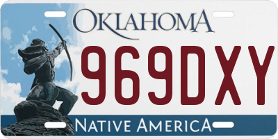 OK license plate 969DXY