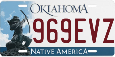 OK license plate 969EVZ