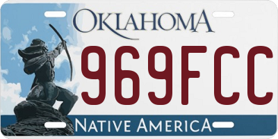 OK license plate 969FCC
