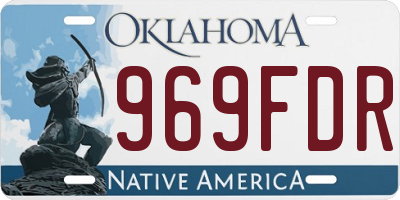 OK license plate 969FDR