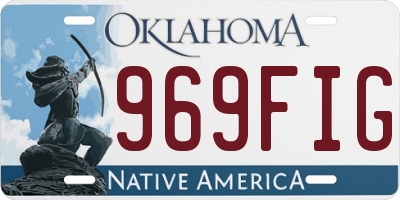 OK license plate 969FIG