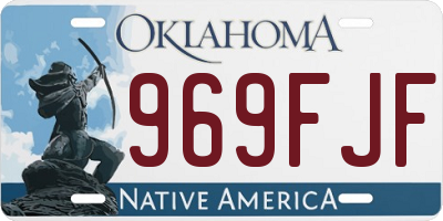 OK license plate 969FJF