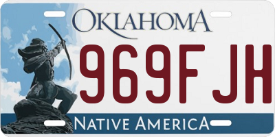OK license plate 969FJH