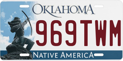 OK license plate 969TWM