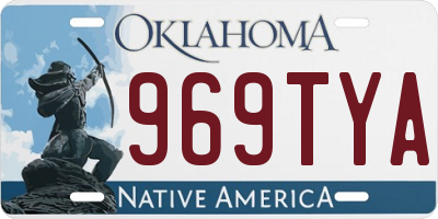 OK license plate 969TYA