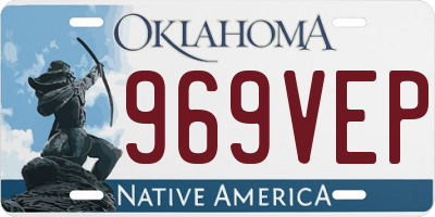 OK license plate 969VEP