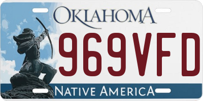 OK license plate 969VFD