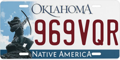 OK license plate 969VQR