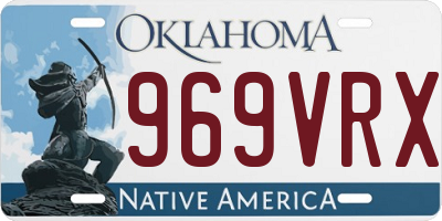 OK license plate 969VRX