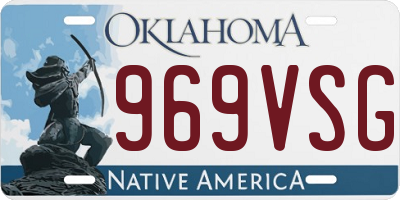 OK license plate 969VSG