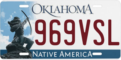 OK license plate 969VSL