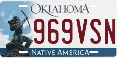 OK license plate 969VSN