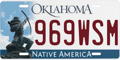 OK license plate 969WSM