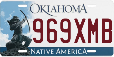 OK license plate 969XMB