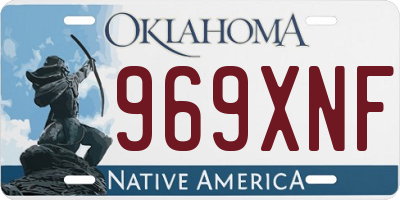 OK license plate 969XNF
