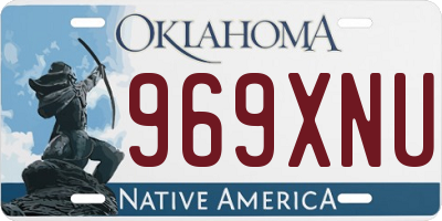 OK license plate 969XNU