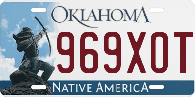OK license plate 969XOT