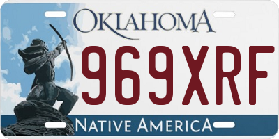 OK license plate 969XRF