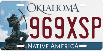 OK license plate 969XSP