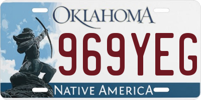 OK license plate 969YEG