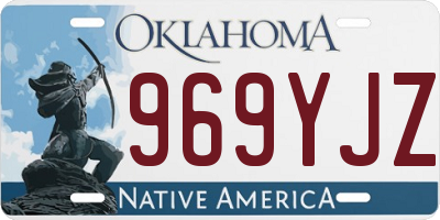 OK license plate 969YJZ