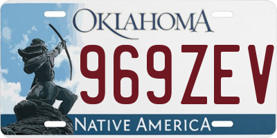 OK license plate 969ZEV