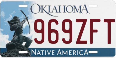 OK license plate 969ZFT