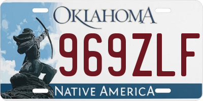 OK license plate 969ZLF