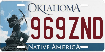 OK license plate 969ZND