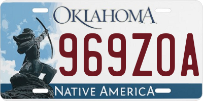 OK license plate 969ZOA