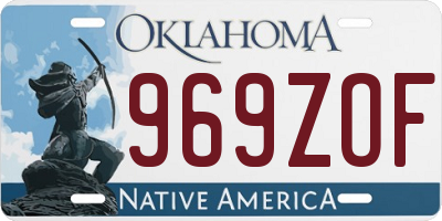 OK license plate 969ZOF