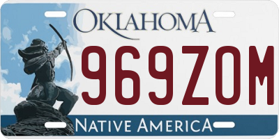 OK license plate 969ZOM