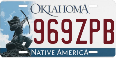 OK license plate 969ZPB
