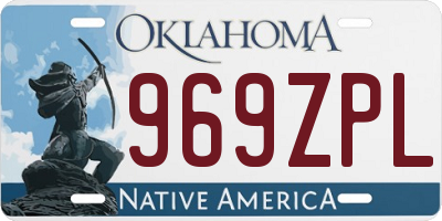 OK license plate 969ZPL