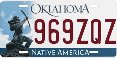 OK license plate 969ZQZ