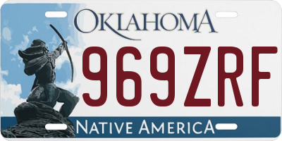 OK license plate 969ZRF