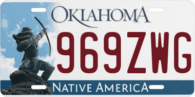 OK license plate 969ZWG