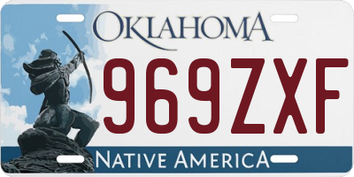 OK license plate 969ZXF