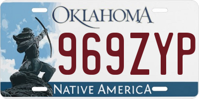 OK license plate 969ZYP