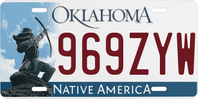 OK license plate 969ZYW