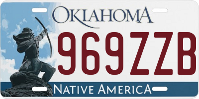 OK license plate 969ZZB