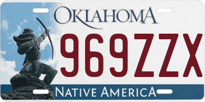OK license plate 969ZZX