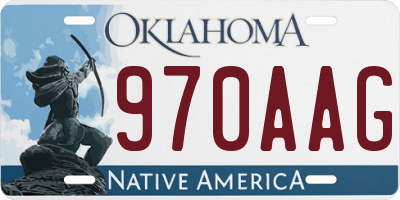 OK license plate 970AAG