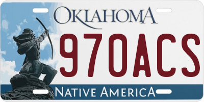 OK license plate 970ACS