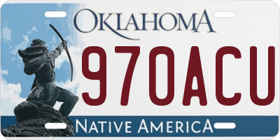 OK license plate 970ACU